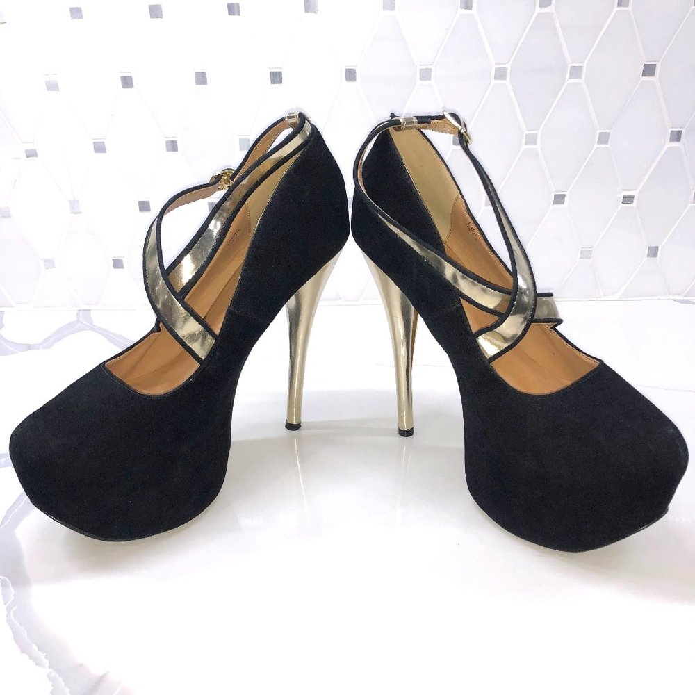 ShoeDazzle "LALA" Double Ankle Strap Platform Heel